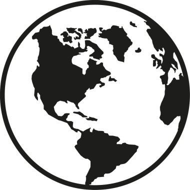 Dünya gezegen dünya Amerika Güney ve Kuzey