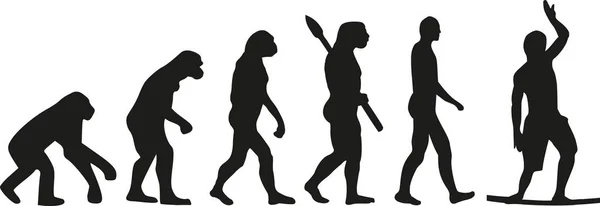 Slackline evolutie draad walker — Stockvector