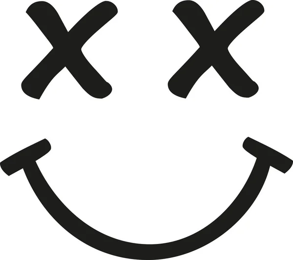 Crossed eyes emoticon — Stock Vector © yayayoyo 58346643