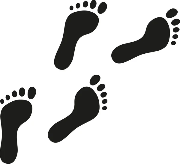 Footprints icon vector — Stock Vector
