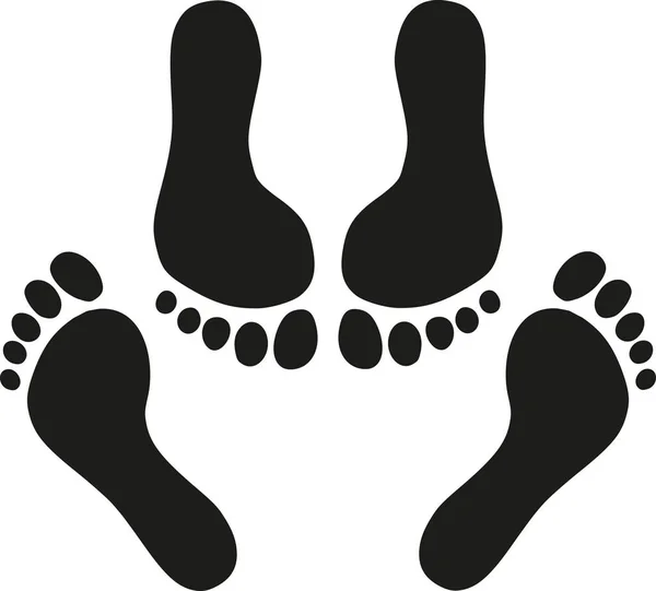 Dubbele voeten vector — Stockvector