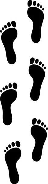 Voetafdrukken Duitse voeten — Stockvector