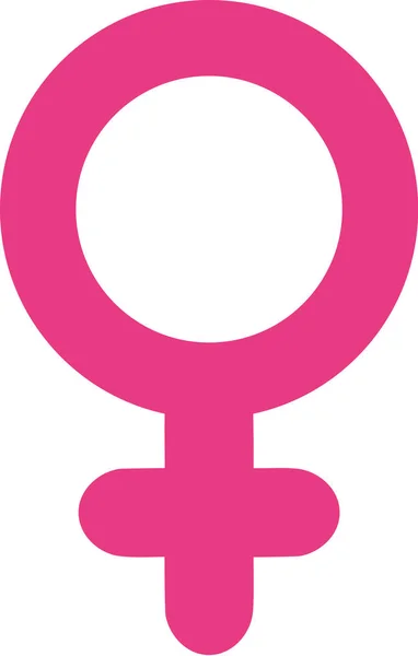 Roze vrouwelijk teken — Stockvector