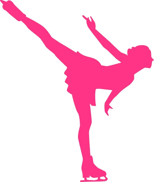 女性フィギュア スケート選手 — ストックベクタ