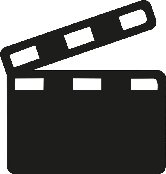 Clapperboard - film ikona kino — Wektor stockowy