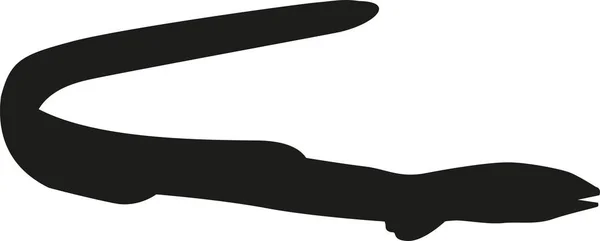 Anguille silhouette vecteur — Image vectorielle