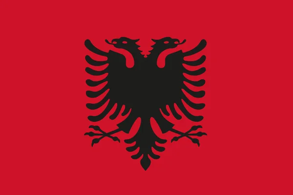 Albanië vlag vector — Stockvector