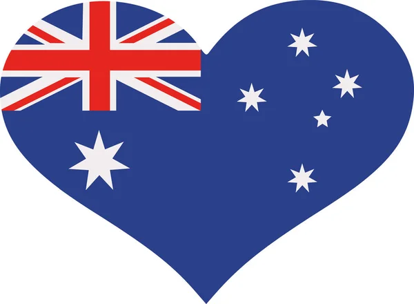 Сердце флага Австралии — стоковый вектор