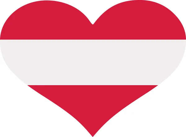 Ausztria jelző szív — Stock Vector