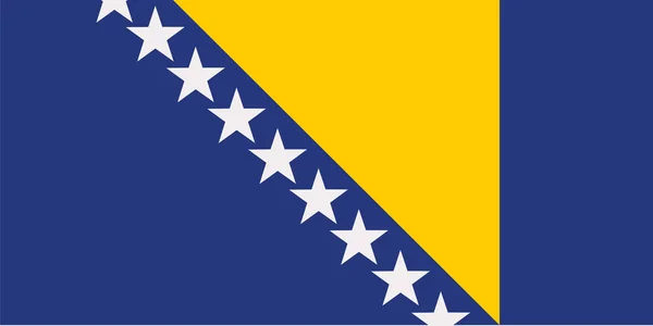 波斯尼亚-黑塞哥维那国旗矢量 — 图库矢量图片