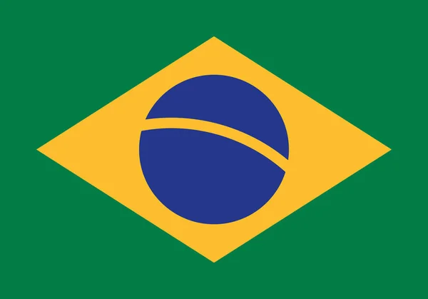 Vektor vlajky Brazílie — Stockový vektor