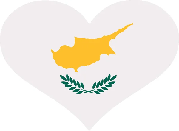 Cyprus flag heart — Stock Vector