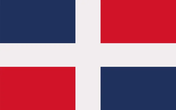 Vlag van de Dominicaanse Republiek — Stockvector