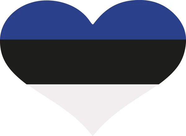 Estland vlag hart — Stockvector