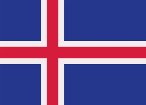 アイスランドの国旗をベクトルします。 — ストックベクタ