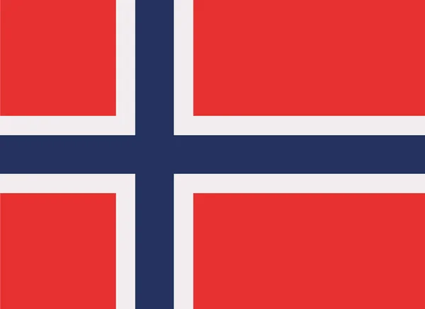 Noruega bandera vector — Vector de stock