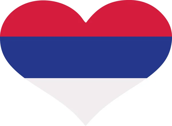 Servië vlag hart — Stockvector