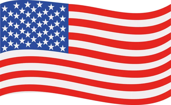 Spojené státy vlajky zakřivený — Stockový vektor