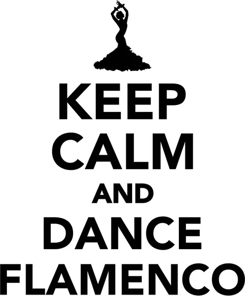 Mantenha a calma e dança flamenco —  Vetores de Stock