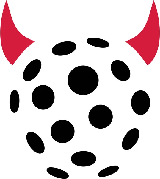 Floorball avec cornes du diable — Image vectorielle