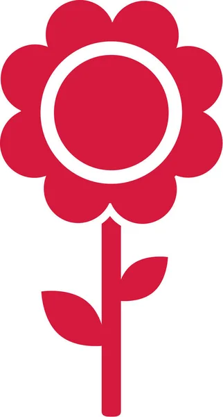 Symbol für rote Blume — Stockvektor
