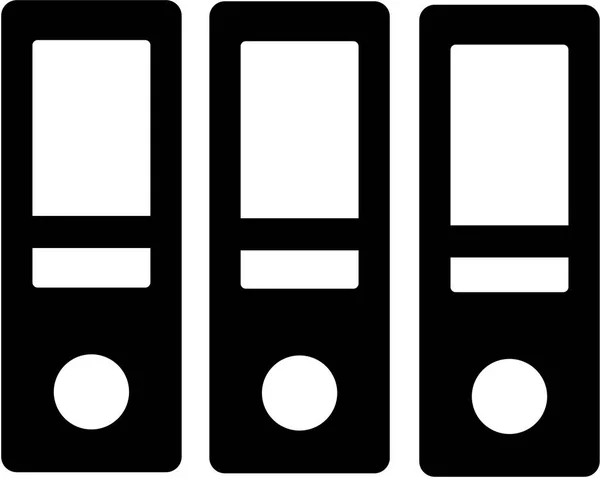 Trois icône de dossier permanent — Image vectorielle