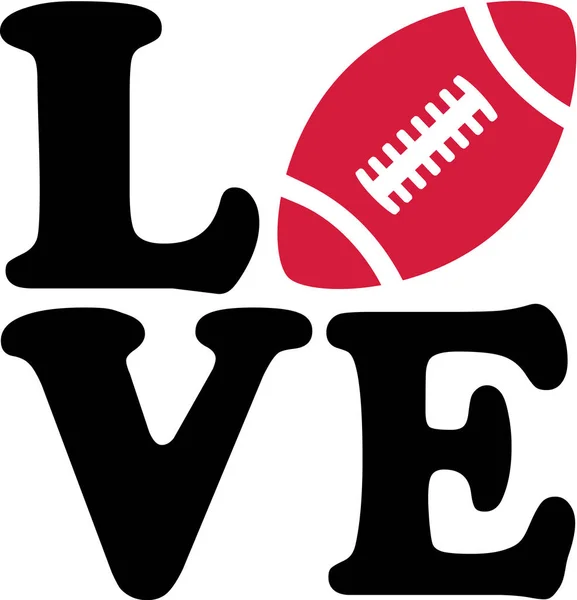 Football américain amour — Image vectorielle