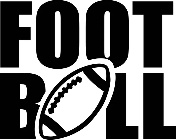 Mot de football avec ballon — Image vectorielle