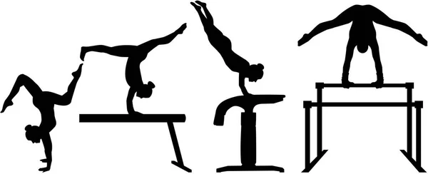 Четырехсерийная гимнастика — стоковый вектор