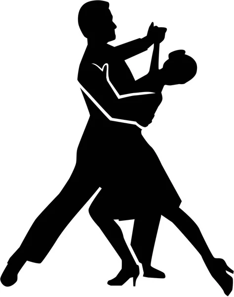 Foxtrot casal dançando —  Vetores de Stock