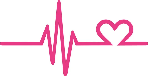 Gráfico latido del corazón con corazón — Archivo Imágenes Vectoriales