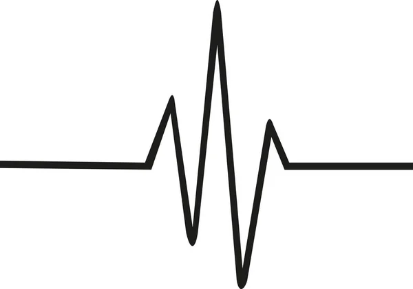 Linha de batimento cardíaco fino —  Vetores de Stock