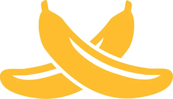 Zwei Bananen-Symbole — Stockvektor