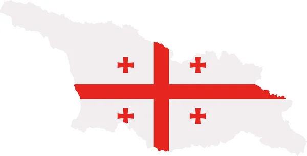 Georgia mapa con bandera — Vector de stock