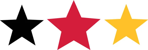 Alemania estrellas con gran estrella roja — Vector de stock