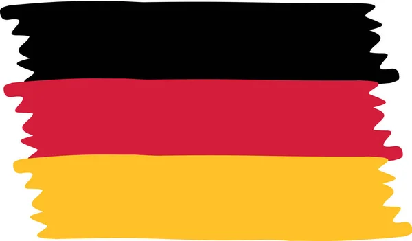 Målade Tyskland flagga — Stock vektor