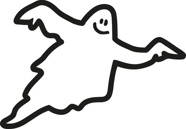 Leende spöke comic — Stock vektor