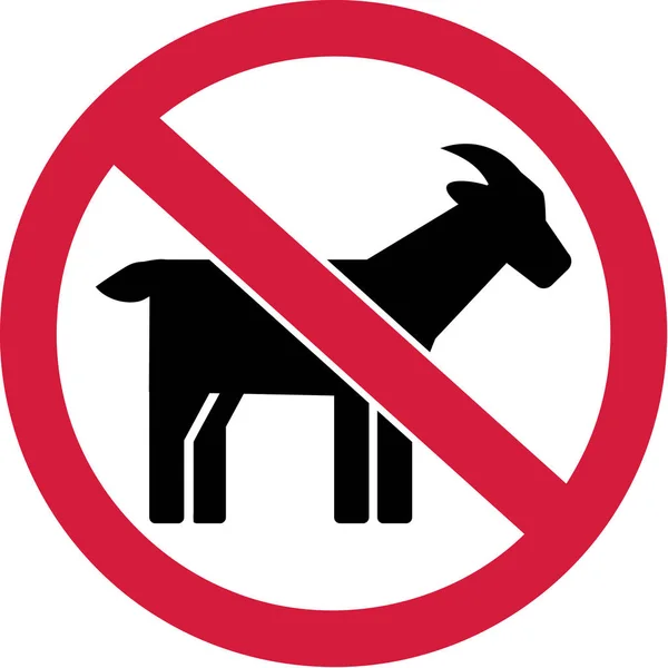 Goats forbidden sign — Stock Vector