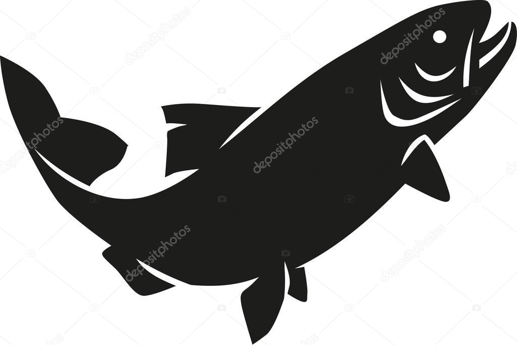 Trout silhouette vector — Stock Vector © miceking #139162386