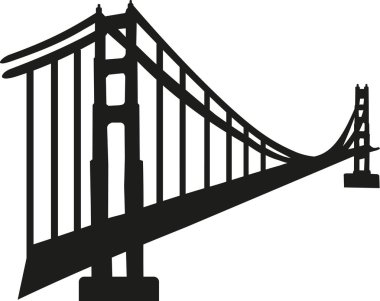 golden gate Köprüsü silüeti