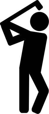 Golf piktogram vektör