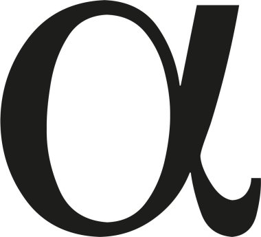 Alfa işareti vektör