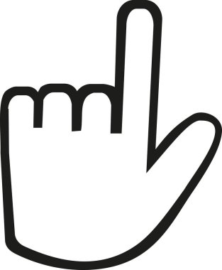 İşaret parmağı ile el simgesi