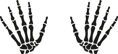 İskelet eller vektör