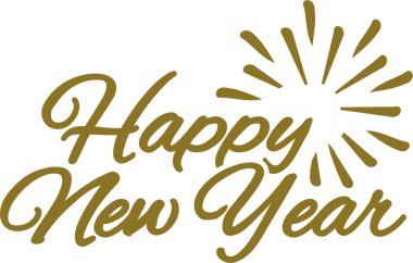 Mutlu yeni yıl yazı kompozisyon