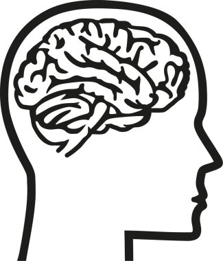 Beyin simgesiyle baş