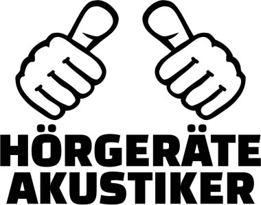 İşitme bakımı profesyonel başparmak. Almanca