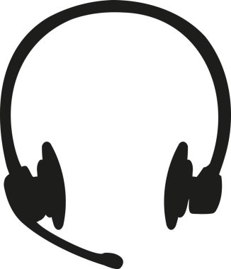 Headset callcenter silhouette