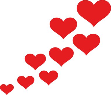 Kalpler uçan ile kalp logosu