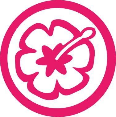 Hibiscus çiçek daire